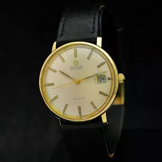 Omega De Ville 166.033 35mm Yellow gold Silver