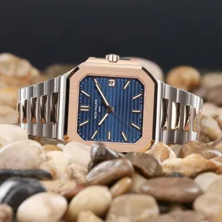 Patek Philippe Cubitus 5821/1AR-001 45mm Yellow gold and Stainless steel Blue