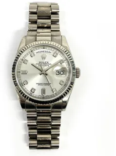 Rolex Day-Date 118239-0086 36mm White gold Silver