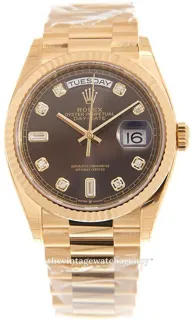 Rolex Day-Date 128238-0022 36mm Yellow gold Gray