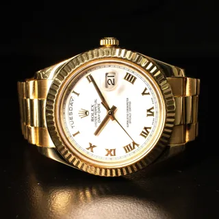 Rolex Day-Date 218238 Yellow gold White