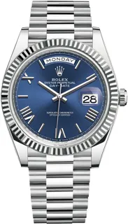 Rolex Day-Date 228236 40mm Platinum Bright Blue