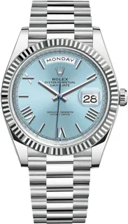 Rolex Day-Date 228236 40mm Platinum Ice Blue