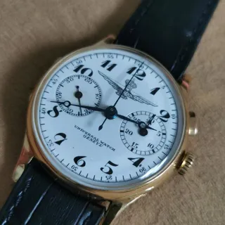 Universal Genève 37mm Yellow gold White