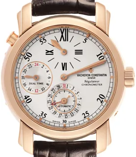 Vacheron Constantin Malte Dual Time Regulator 42005 Rose gold Silver