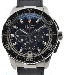 Zenith El Primero Stratos Flyback 03.2060.405/21.C714 45.5mm Stainless steel Black