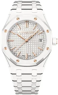 Audemars Piguet Royal Oak 77350CB.OO.1266CB.01 White ceramic Silver