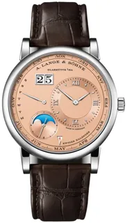 A. Lange & Söhne Lange 1 Perpetual Calendar 345.056 E / LSLS3453AA 42mm White gold Pink