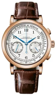 A. Lange & Söhne 1815 Chronograph 414.032 / LSLS4144AG 18k rose gold Silver