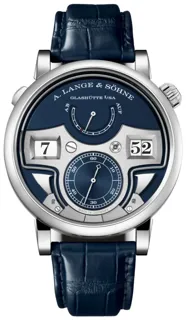 A. Lange & Söhne Zeitwerk 147.028F / LSLS1473AA 44mm White gold Blue