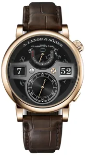 A. Lange & Söhne Zeitwerk 142.055 / LSLS1426AA 42mm 18k yellow gold Black