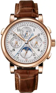 A. Lange & Söhne 1815 Rattrapante Perpetual Calendar 421.032FE / LSLS4214AE 18k rose gold Silver