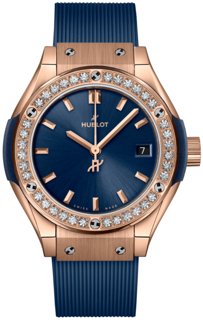 Hublot Classic Fusion 591.OX.7180.RX.1204 Polished 18K King Gold Blue