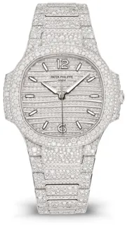 Patek Philippe Nautilus 7118/1450G-001 White gold Paved With Diamonds