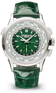 Patek Philippe World Time Chronograph 5930P-001 39.5mm Platinum Green