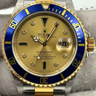 Rolex Submariner 16613 40mm Yellow gold and Stainless steel Champagne