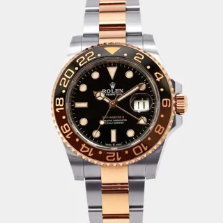 Rolex GMT-Master II 126711CHNR Stainless steel and 18k rose gold Black