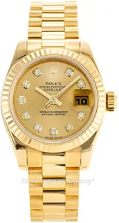 Rolex Lady Oyster Perpetual 179178/1 18k yellow gold Champagne