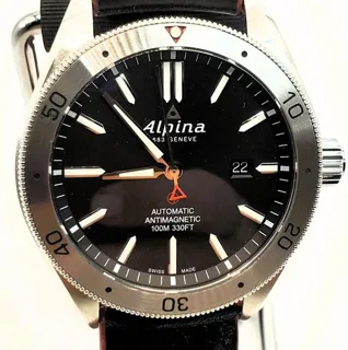 Alpina Alpiner AL-525BS5AQ6 44mm Stainless steel Black