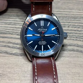 Alpina Alpiner AL-525NS5AQ6 44mm Stainless steel Blue