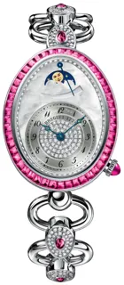 Breguet Reine de Naples 8909BB/5D/J21/RRRR 38.5mm White gold Silver and White