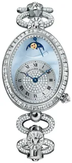 Breguet Reine de Naples 8909BB/VD/J29/DDDD White gold Blue and Silver