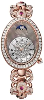 Breguet Reine de Naples 8909BR/8T/J29/DDDR Rose gold Silver and Gray