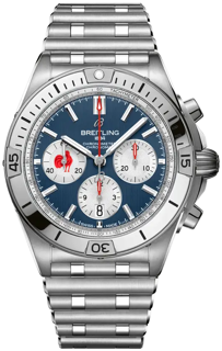 Breitling Chronomat B01 AB0134A81C1A1 Stainless steel Blue and White