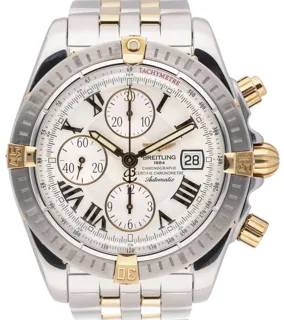 Breitling Chronomat Evolution B13356 43mm Yellow gold and Stainless steel Silver