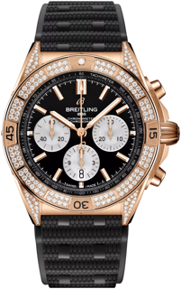 Breitling Chronomat RB0134721B1S2 18K Red Gold$Gem-Set Black and Silver