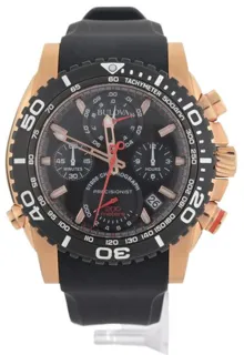 Bulova Precisionist 98B211 47.5mm Rose gold Black