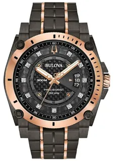 Bulova Precisionist 98D149 Rose gold Black