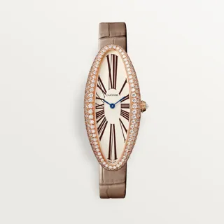 Cartier Baignoire Allongée WJBA0006 47mm Rose gold Silver