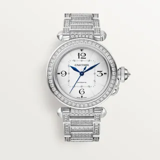 Cartier Pasha de Cartier WJPA0014 35mm White gold Silver