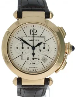 Cartier Pasha W3020151 42mm Yellow gold White