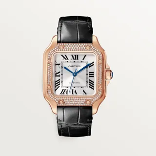 Cartier Santos de Cartier WJSA0012 Rose gold Silver Sunray