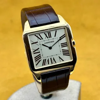 Cartier Santos Dumont 2649 34.5mm Yellow gold White