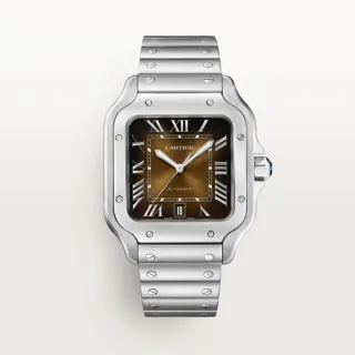 Cartier Santos WSSA0064 47.5mm Stainless steel Brown