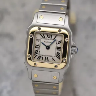 Cartier Santos 24mm Yellow gold and Stainless steel Silver