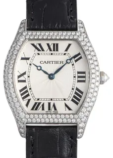 Cartier Tortue WA503851 34mm White gold Silver