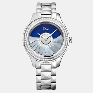 Dior Grand Bal Plisse Soleil CD153B10M002 Stainless steel Dark Blue Galvanic Mother of Pearl