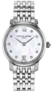 Frédérique Constant Slimline FC-220MPWD1S26B 30mm Stainless steel White