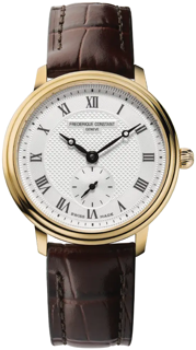 Frédérique Constant Slimline FC-235M1S5 28.6mm Stainless steel$Yellow Gold Plated Silvery guilloché