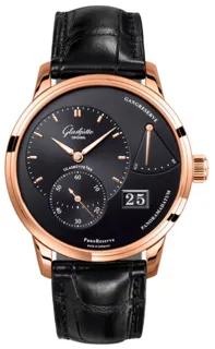 Glashütte PanoReserve 1-65-01-29-15-61 40mm Rose gold Galvanized Black