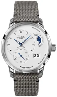 Glashütte PanoMaticLunar 1-90-02-42-32-66 40mm Stainless steel Silver Galvanized