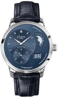 Glashütte PanoMaticLunar 1-90-02-46-32-61 40mm Stainless steel Radiant Blue