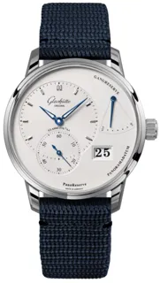 Glashütte PanoReserve 1-65-01-22-12-64 40mm Stainless steel Silver Galvanized