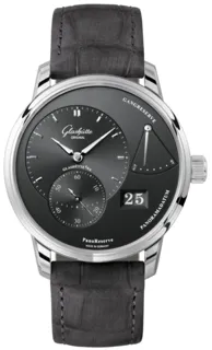 Glashütte PanoReserve 1-65-01-23-12-62 40mm Stainless steel Black