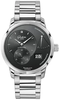 Glashütte PanoReserve 1-65-01-23-12-71 40mm Stainless steel Black