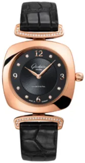 Glashütte Pavonina 1-03-02-09-05-30 31mm Red gold Black